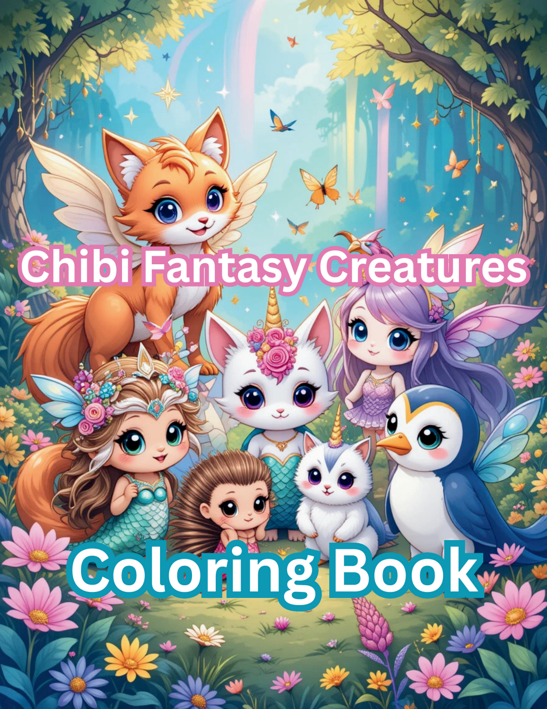 Chibi Fantasy Creature coloring book | Pristify